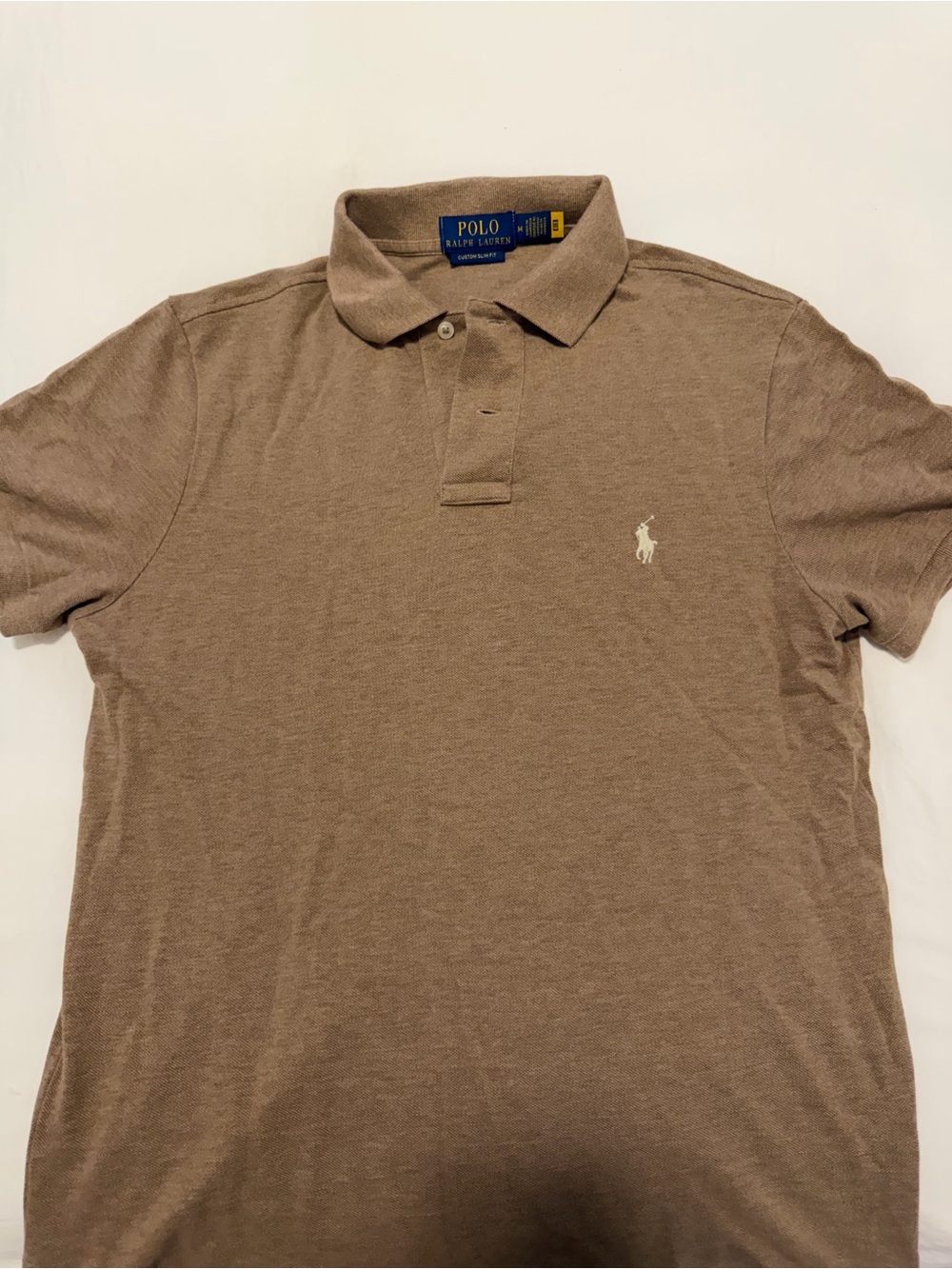 Ralph Lauren Polo Shirt in Light Brown with White Pony